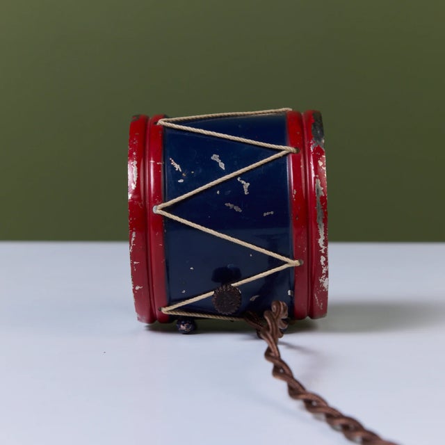 Glass 1930s Petite Drum Lamp by Lurelle Guild for Chase Brass & Copper Co. For Sale - Image 7 of 11