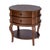 Ethel 25 in. W Oval Wood 2 Drawer Accent Table with Open Shelf, Cherry For Sale - Image 9 of 9