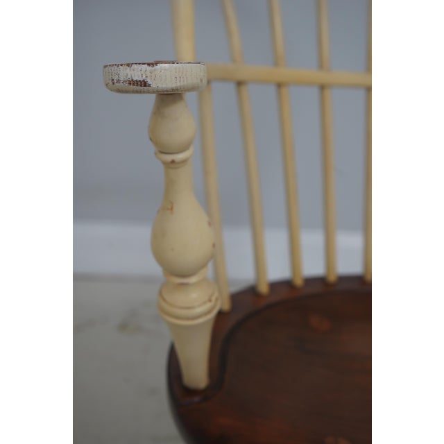 Set of 4 Vintage Painted Bow Back Windsor Armchairs For Sale - Image 15 of 18