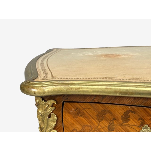 Louis XV Style, Executive Desk, Marquetry, Leather, Bronze, France, 19th/20th C. For Sale In New York - Image 6 of 15