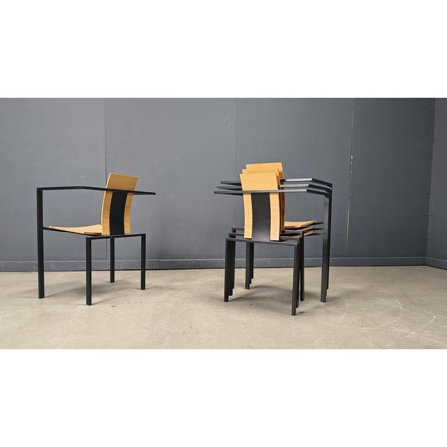1980s Postmodern Dining Chairs by Karl Friedrich Förster for KFF, 1980s, Set of 6 For Sale - Image 5 of 15