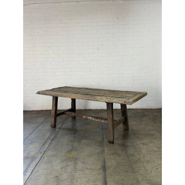 Late 19th Century Early Primitive Dining Table For Sale - Image 4 of 12