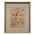 Victorian Punch Paper Motto Needlework-No Place Like Home-Framed-Folk Art-1800s For Sale