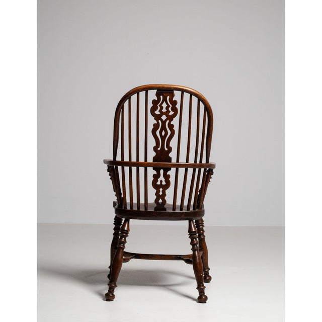 19th Century France Brown Wood Armchair For Sale - Image 10 of 10