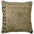 Pillow made from a vintage Turkish Oushak rug in beige and brown Measures: 17'' x 18''.