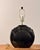 Postmodern Vintage 1980s Postmodern Neo-Deco Black Ceramic Table Lamp With Custom Shade For Sale - Image 3 of 7