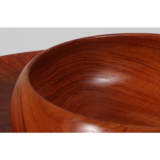 Turned Teak Bowl by Kay Bojeson, Denmark, 1960s For Sale - Image 3 of 7