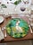 Green Italian Handmade Firenze Cockatoo & Tropical Palm Lacquered Placemat For Sale - Image 8 of 8