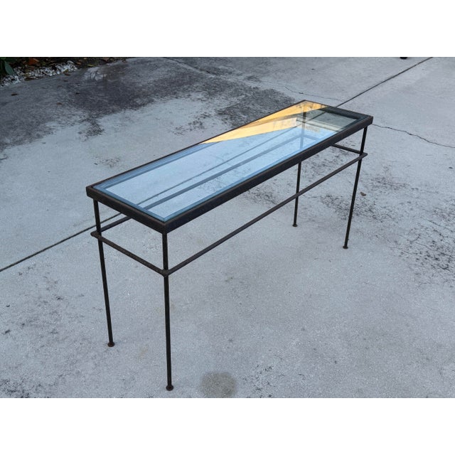 Metal Vintage Industrial Modern Console Table For Sale - Image 7 of 11