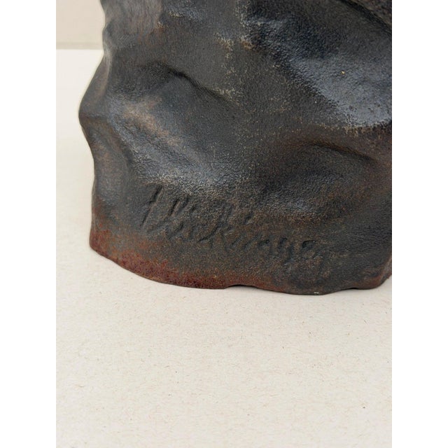 Paul Flickinger, Abstract Sculpture, 1990s, Cast Iron, in Very Good conditions. Designed 1990 to 1999 This piece has an...