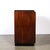 Art Deco Machine Age Waterfall Front Book-Matched Walnut & Black Lacquer Cabinet For Sale - Image 13 of 18