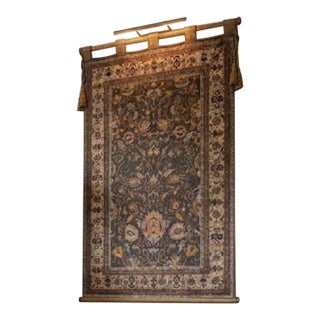 Large Persian Style Art on Wood Wall Hanging For Sale