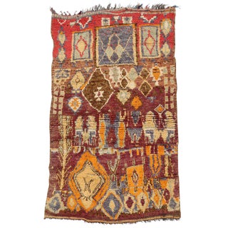 Vintage Berber Moroccan Rug with Modern Tribal Style For Sale