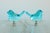 Metal Glass Bluebird Lamp Finials on Chrome Hardware - A Pair For Sale - Image 7 of 12