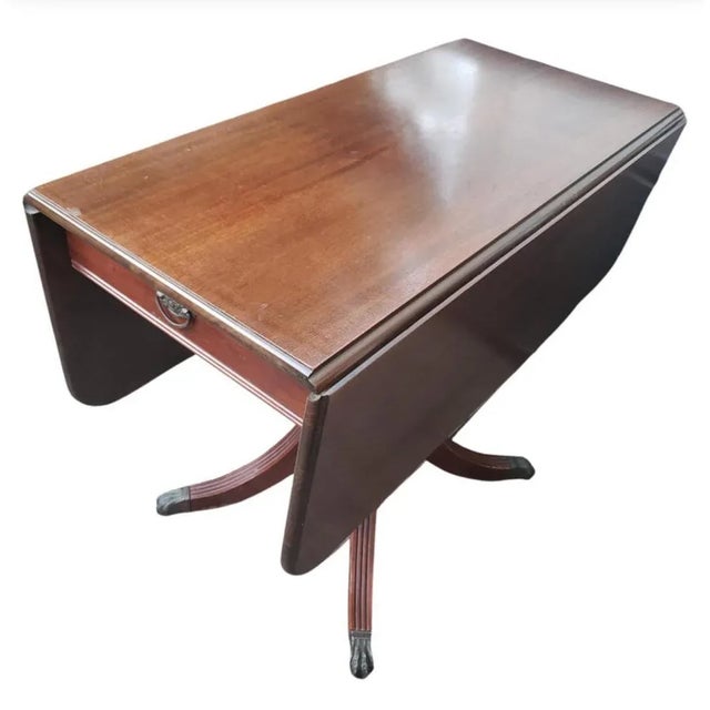 Prestigious Brandt Furniture Vintage dropleaf small pedestal dining table, Hall Table. Perfect for smaller spaces or...