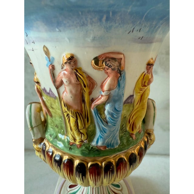 Hand Painted Capodimonte Porcelain Urn For Sale In Austin - Image 6 of 14