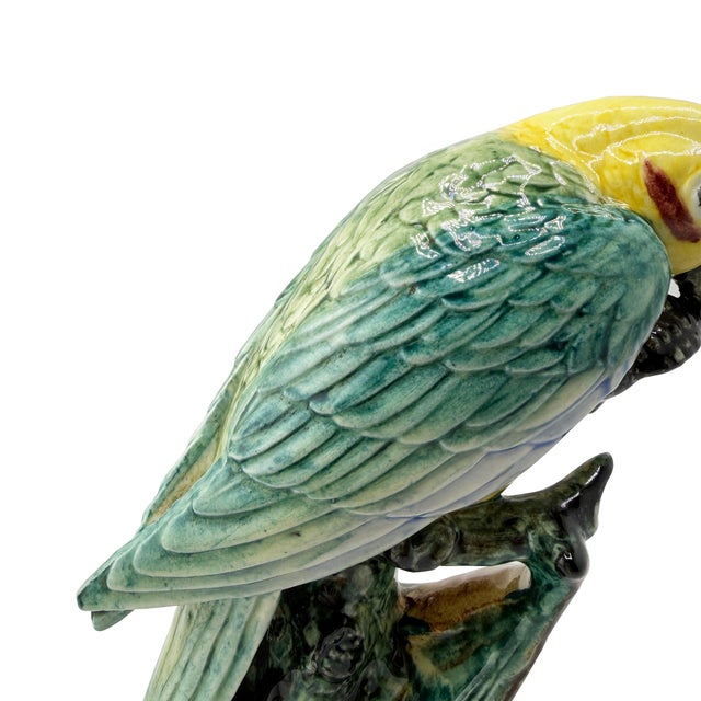 Ceramic Vintage Stangl #3449 Hand-Painted Carolina Parakeet Figurine, Circa 1950 For Sale - Image 7 of 10