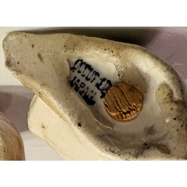 Mid 20th Century Japanese Trompe-L’Oeil Japanese Porcelain Monkey Salt and Pepper Shakers - a Pair For Sale In Palm Springs - Image 6 of 12