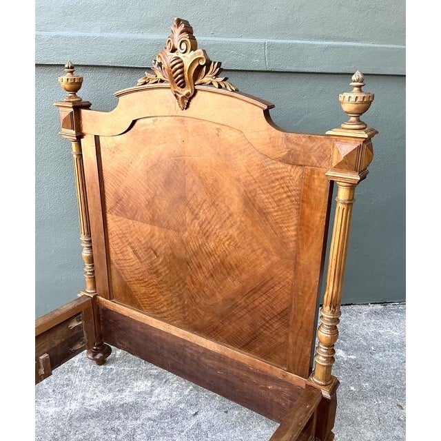 Wood Vintage Eastlake Carved Wood Twin Bed For Sale - Image 7 of 12