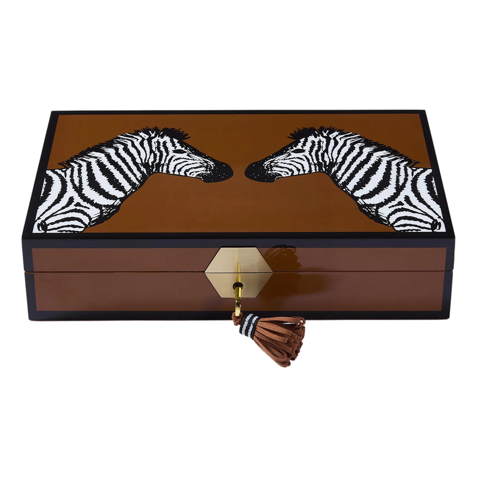 Zebra Lacquer Jewelry Box | Chairish