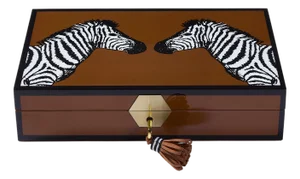Zebra Lacquer Jewelry Box