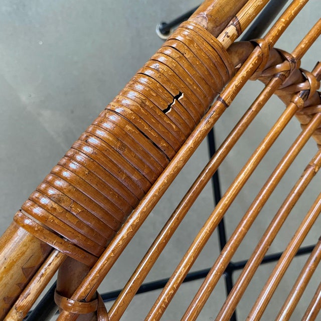 Mid-Century Rattan Lounge Chairs, 1950s, Set of 5 For Sale - Image 12 of 15