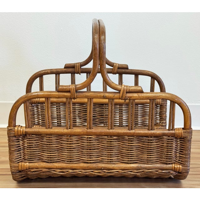 Mid 20th Century Vintage Bentwood Basket For Sale - Image 5 of 9