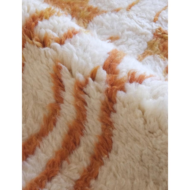 Beni Mrirt Rug | Handwoven Berber Wool Rug with Ivory Field and Terracotta Abstract Linework This expressive Beni Mrirt...