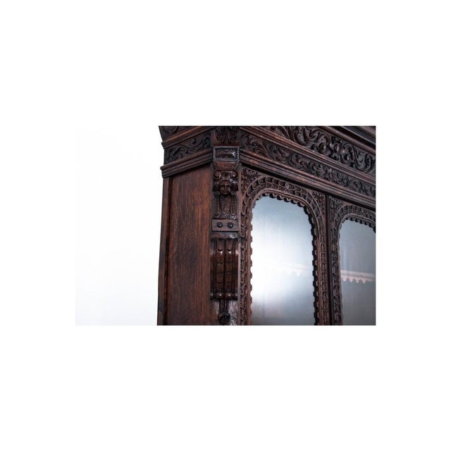 Wood Antique French Carved Cupboard, 1880s For Sale - Image 7 of 14
