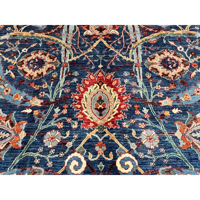 Navy Sultani Area Hand-Knotted Wool Rug - 10'0" X 8'1" For Sale - Image 9 of 15