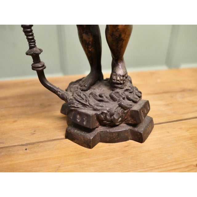 1900 - 1909 Venetian Style Cast Brass Candlesticks, Set of 2, 1900 For Sale - Image 5 of 8