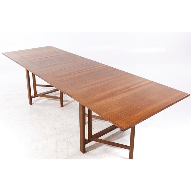 Bruno Mathsson Maria Style Mid Century Swedish Teak Expanding 10 Seater Dining Table For Sale - Image 10 of 10