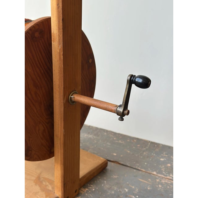 Wood Vintage Folk Art Hand Crank Fly Fishing Line Dryer / Winder, Circa Mid-20th Century For Sale - Image 7 of 14