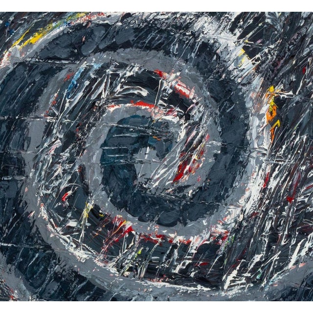Elfi Schuselka (Austrian, b. 1940), Spiral Composition, Oil on Canvas, apparently unsigned, stamped "Studio Elfi...