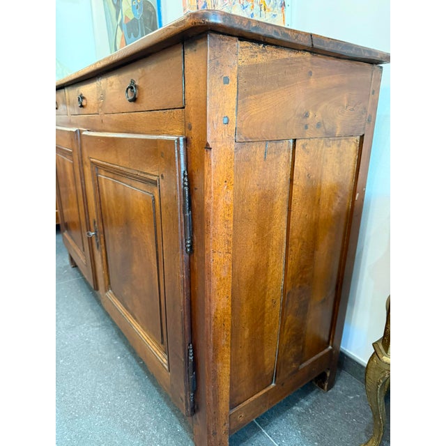 Antique Walnut Buffet with 3 Drawers, 1850 For Sale - Image 4 of 18