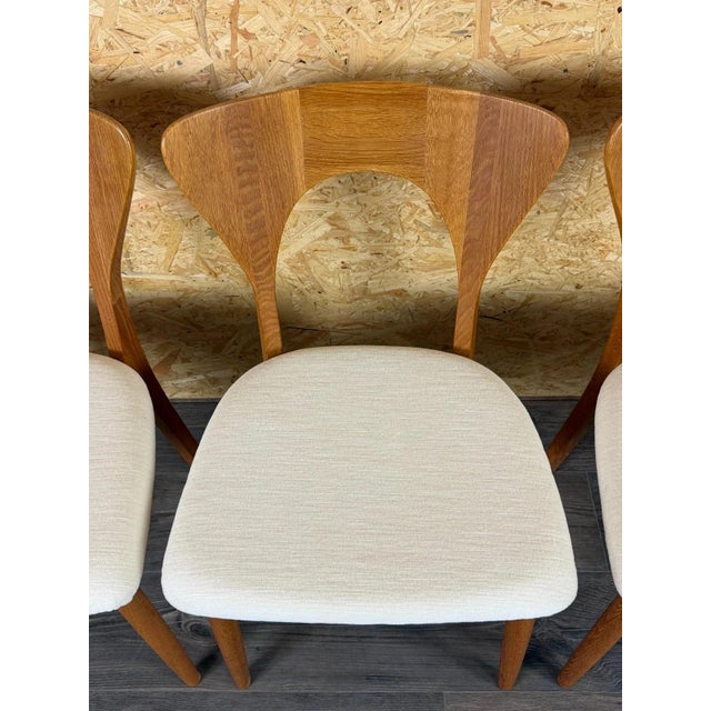 Wood Oak Model Peter Dining Chairs by Koefoeds Hornslet, 1960s, Set of 4 For Sale - Image 7 of 18