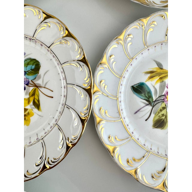 Antique German Porcelain Floral Plates in the Manner of Carl Tielsch - Set of 12 For Sale In Little Rock - Image 6 of 10