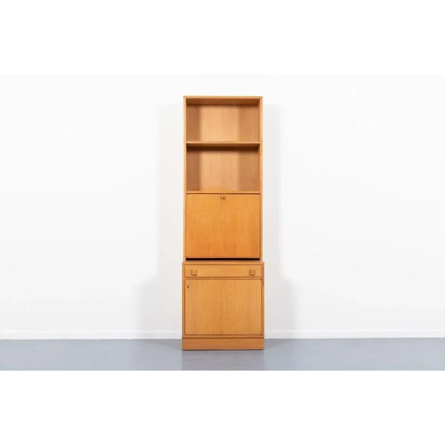 Tan Vintage Swedish Oak Bar Cabinet, 1970s For Sale - Image 8 of 10