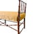 1960s 1960s French Regency Faux Bamboo Window Bench in Gold Floral Damask For Sale - Image 5 of 9