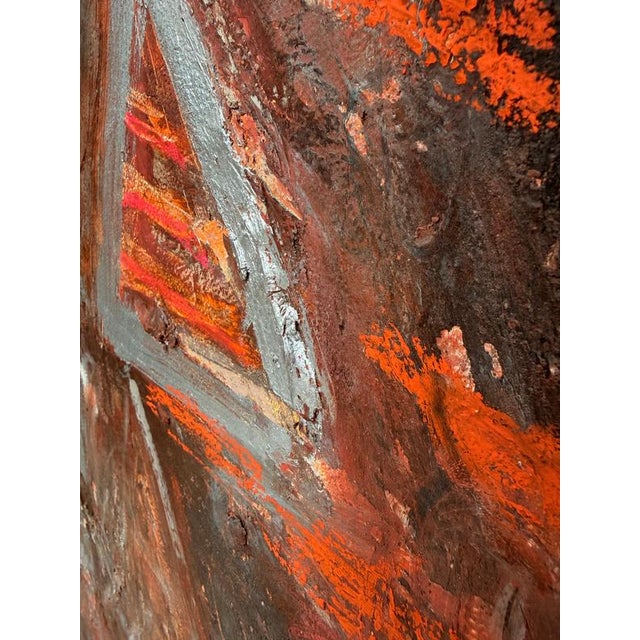 Manner of Peter Coviello, Large Red Abstract, Oil Painting For Sale - Image 10 of 14