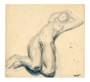 "Reclined Nude" Figure Study by Wouyart