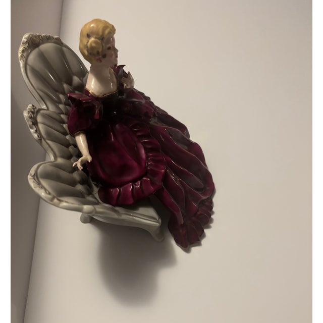 Mid-Century Modern Victoria by Florence Porcelain Figurine. For Sale - Image 3 of 4