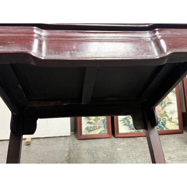 Antique Chinese Rosewood Chairs + Stone Inserts, Pair For Sale - Image 12 of 12