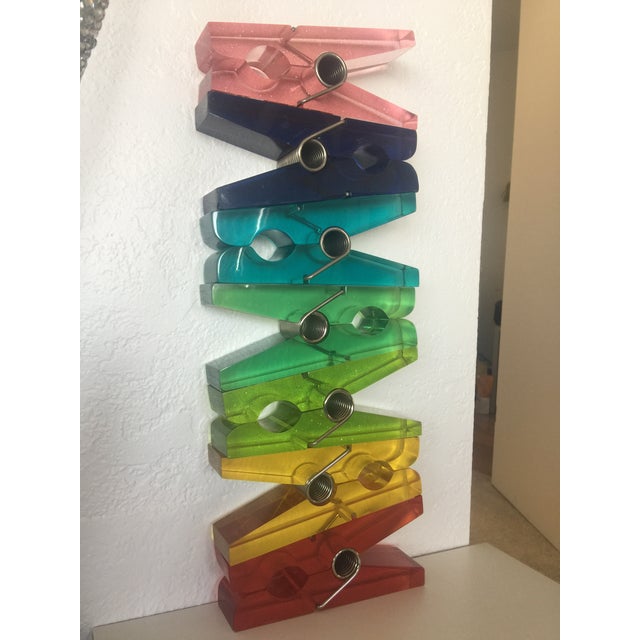 Giant Red Lucite Clothespin For Sale In San Francisco - Image 6 of 8