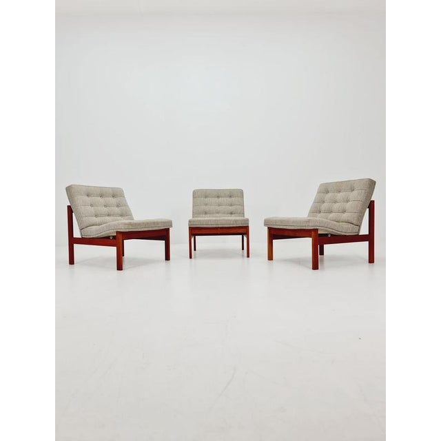 Mid-Century Danish Teak Lounge Chairs by Ole Gjerlov Knudsen and Torben Lind for France and Son, 1960s For Sale - Image 16 of 18