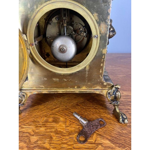 Vintage French Clock Garniture with Candelabras, Set of 3 For Sale - Image 14 of 18