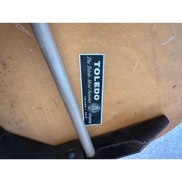 Industrial Vintage Toledo Furniture Co. Adjustable Drafting Chairs For Sale - Image 3 of 5