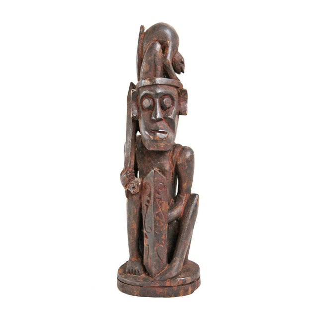 Mid 20th Century Vintage Borneo Male Hunter Figure For Sale - Image 5 of 5