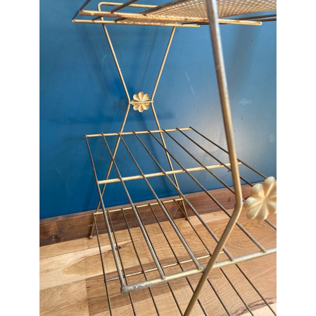 Vintage Mid Century Modern Brass Finished Plant Stand Shelf For Sale In Oklahoma City - Image 6 of 7