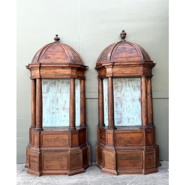 Vintage Boho 19th Century Spanish Sculpture Niches - A Pair For Sale - Image 10 of 12